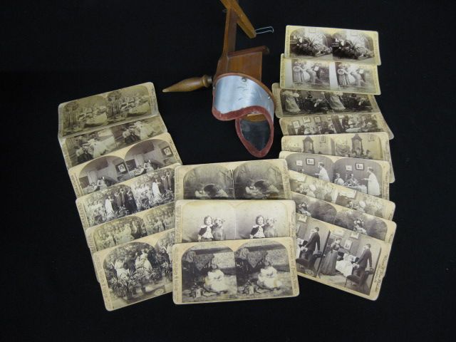 Victorian Stereoptic Viewerwith 18 cards.
