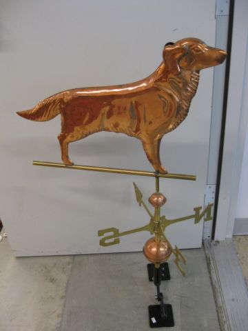 Copper & Brass Figural Dog Weathervane