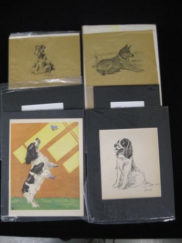 6 Drawings Prints of Dogs  14a251