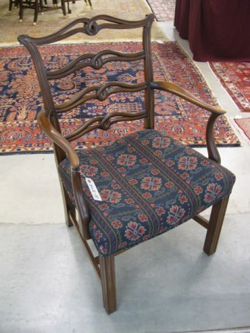 Mahogany Art Chair pretzel back.