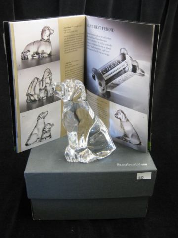 Steuben Crystal Dog Figurine ''Loyal