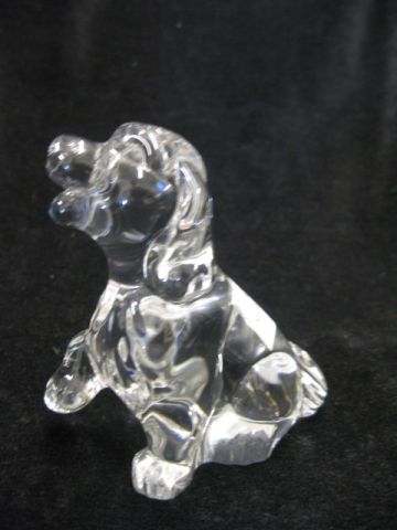 Crystal Figurine of a Pup 3 1/2 unsigned.