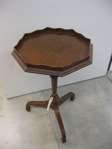 Biggs Mahogany Plant Stand tri-footed