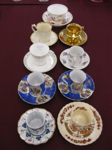 Collection of 9 Cups & Saucers