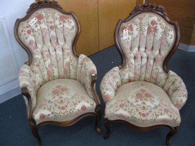 Pair of Victorian style Parlor