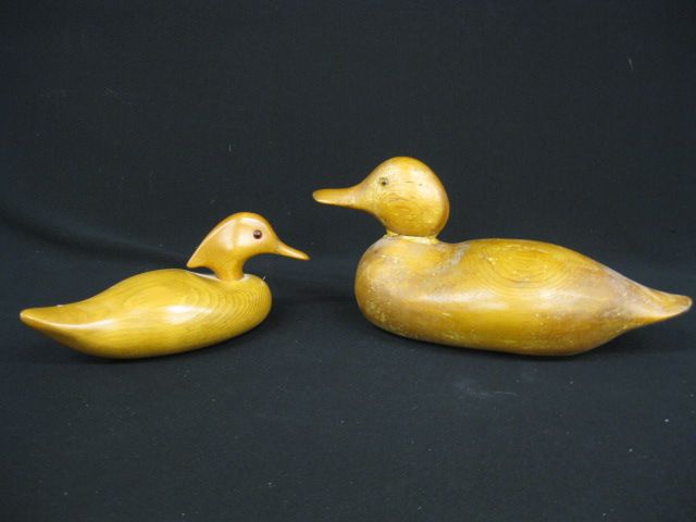 2 Wooden Duck Decoys;Fuller & South