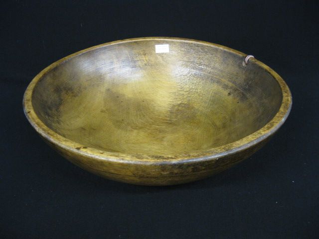 Carved Wooden Dough Bowl 18.