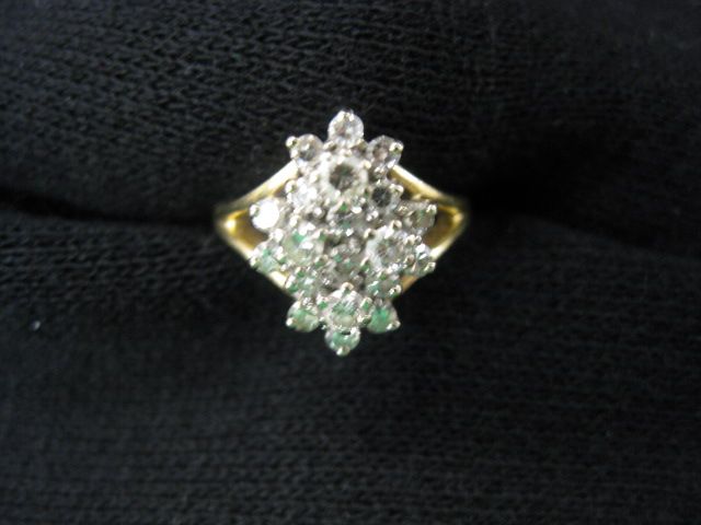 Diamond Ring cluster of diamonds 14a2d1