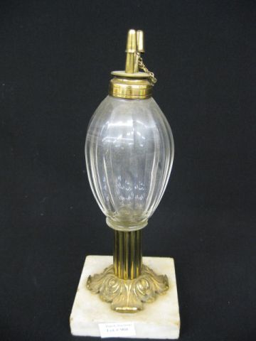 19th Century Fluid Lamp brass column