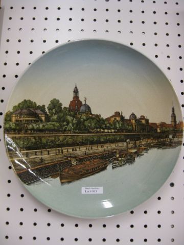 Mettlach Pottery Charger Dresden Germany