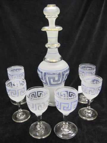 Victorian Art Glass Cordial Set 14a318