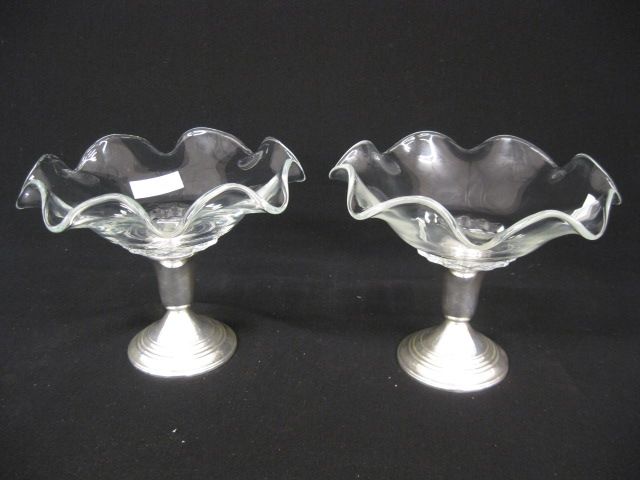 Pair of Sterling Silver Crystal 14a33a