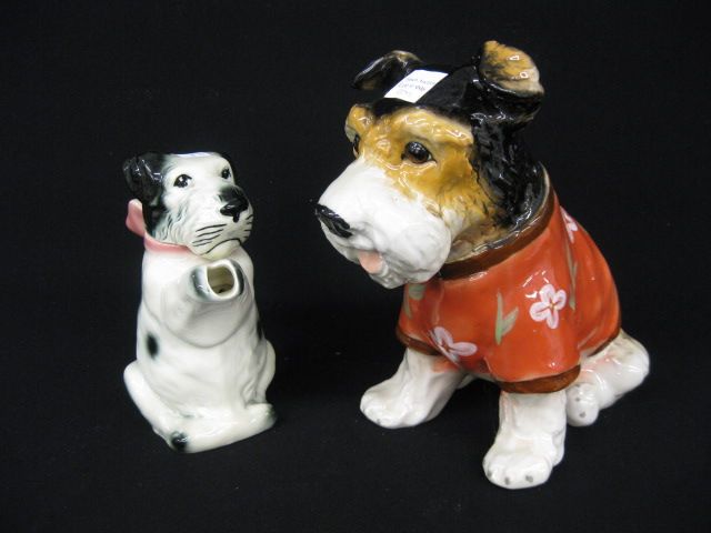 Erphila Dog Teapot & a Dog Figurine.