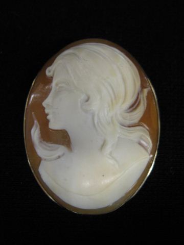 Cameo Pin or Pendant carved portrait