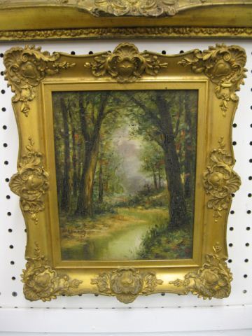 W.E. Hardy Oil on Board landscape with