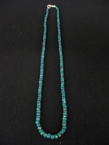 Emerald Necklace faceted graduated 14a38e