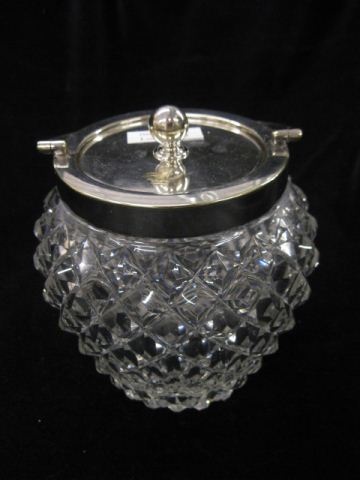 English Cut Crystal Biscuit Jar 14a3a3