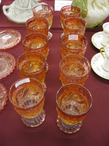 Set of 10 Baccarat Rose Tiente