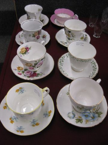 8 Fine Bone China Cups & Saucers