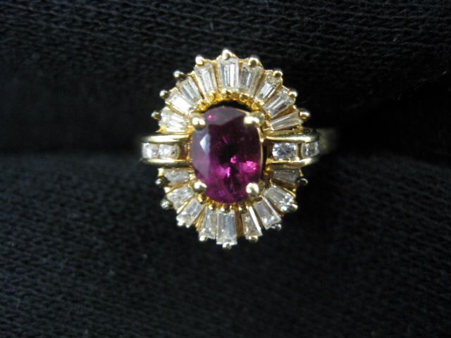 Ruby & Diamond Ring oval rich gem
