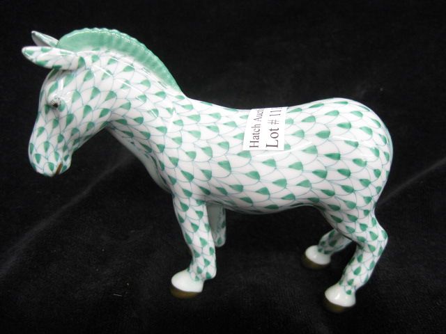 Herend Porcelain Fishnet Horse 14a3f4