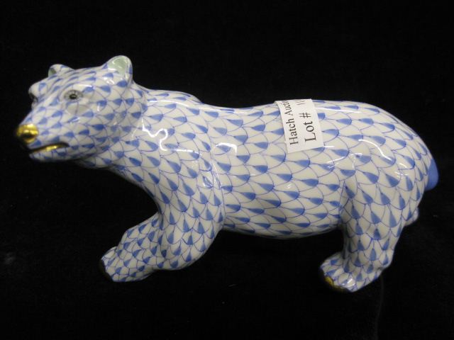 Herend Porcelain ''Fishnet'' Bear