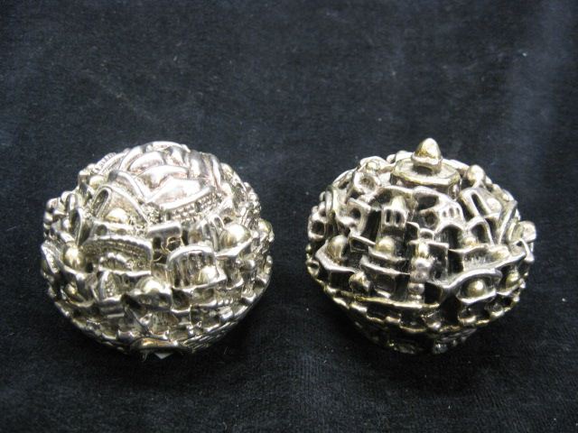 2 Sterling Silver Paperweights 14a40d