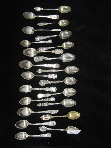 Collection of 22 Sterling Souvenir 14a40f