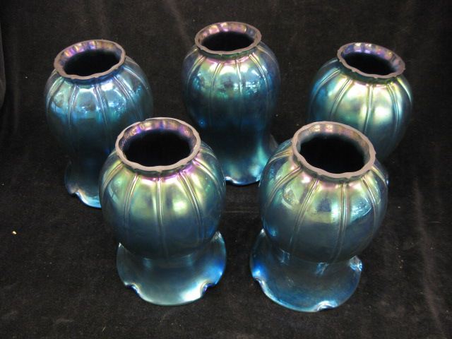 5 Lundberg Art Glass Shades rich 14a455
