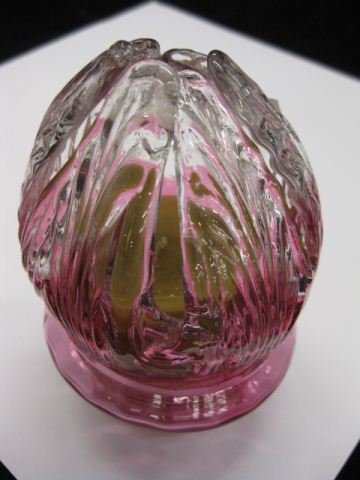 Art Glass Fairy Lamp cranberry to clear
