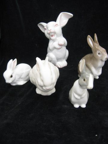 Collection of 5 Rabbit Figurinesincluding