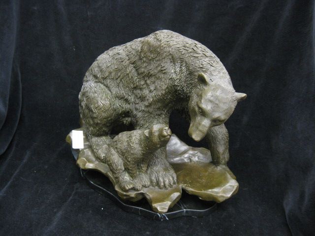 Bronze Statue of Bear Cub 10  14a468