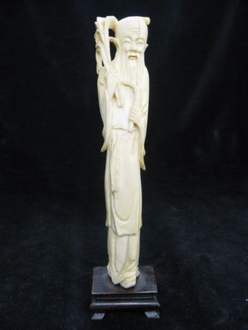 Carved Ivory Figurine of a Scholar