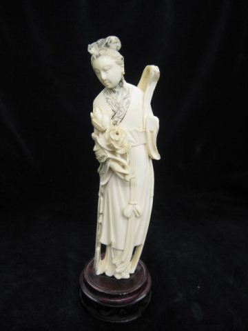 Carved Ivory Figurine of a Lady 14a474