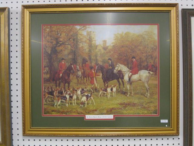 Fox Hunt Lithography ''The Meet''after