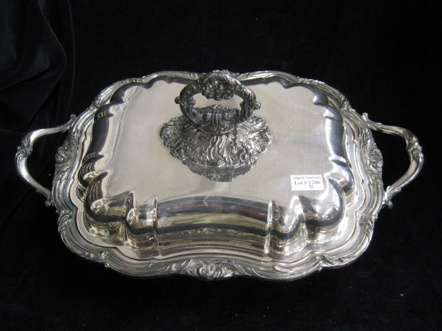 Silverplate Covered Server footed