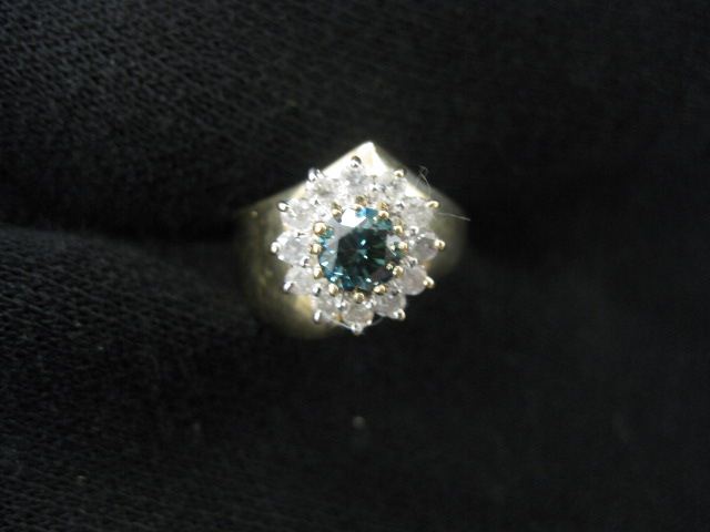 Diamond Ring fancy blue center 14a4c7