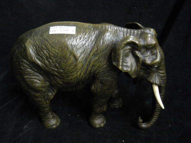 Bronze Elephant Figurine 19th century