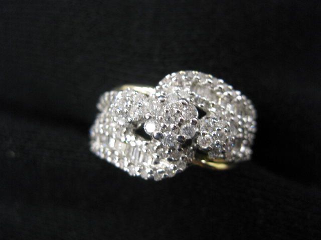 Diamond Ring round baguette diamonds 14a4f0
