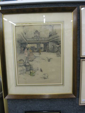 Cecil Alden Etching Bull Inn  14a513