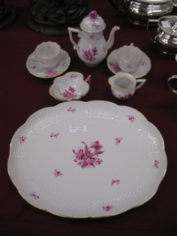 8 pcs. Herend Porcelain ''Tea for