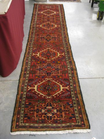 Heriz Persian Handmade Runner geometrics 14a556