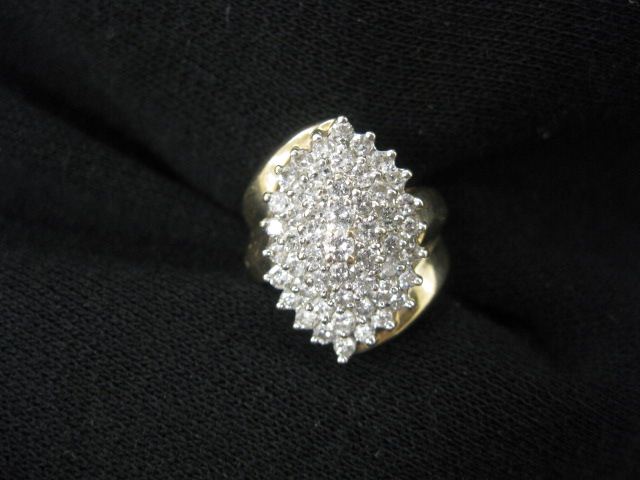 Diamond Ring cluster of round diamonds