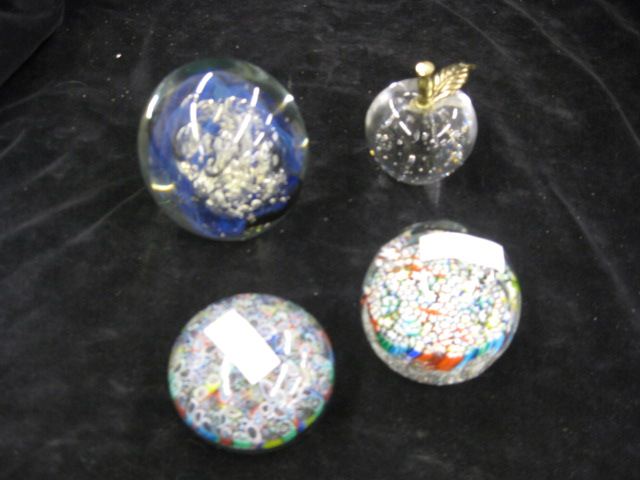 4 Art Glass Paperweights Eckholt 14a55a