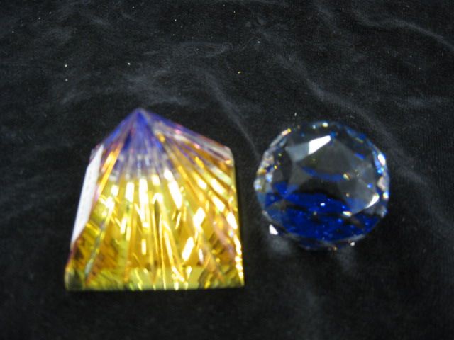 2 Crystal Paperweights.