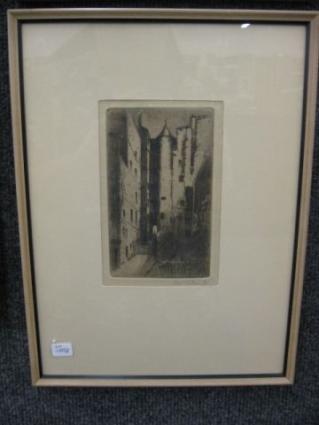 Alex Wilson Sr. etching cityscape