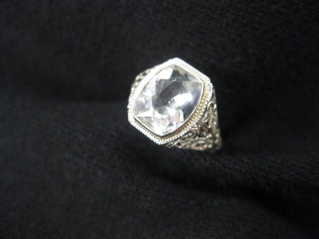 Aquamarine Ring 3 carat cushion 14a564