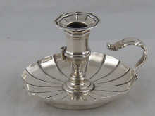 A Victorian silver chamber candlestick