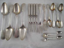 A quantity of Russian silver flatware