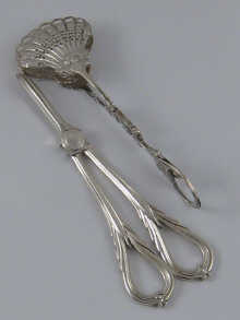 Silver plate; a pair of grape scissors